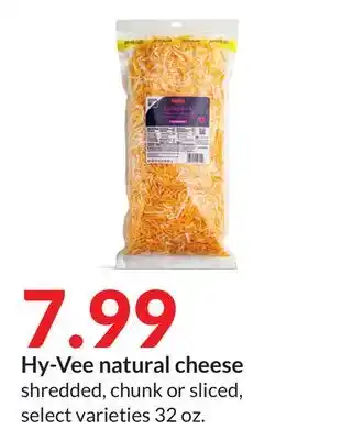 Hy-Vee Hy-vee natural cheese offer