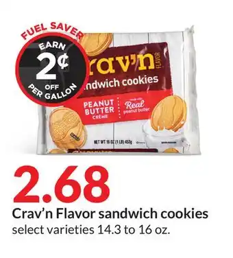 Hy-Vee Crav'n flavor sandwich cookies offer
