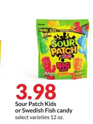 Hy-Vee Sour patch kids or swedish fish candy offer