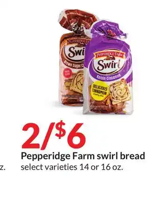 Hy-Vee Pepperidge farm swirl bread offer