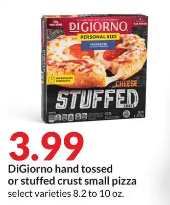 Hy-Vee Digiorno hand tossed or stuffed crust small pizza offer