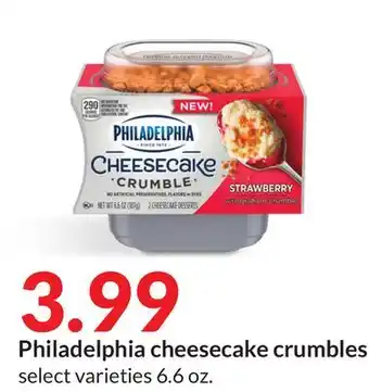 Hy-Vee Philadelphia cheesecake crumbles offer