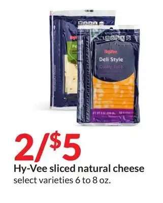 Hy-Vee Hy-vee sliced natural cheese offer