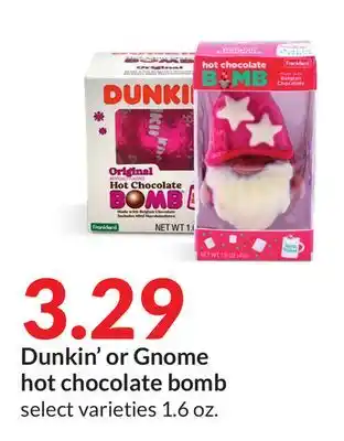 Hy-Vee Dunkin' or gnome hot chocolate bomb offer