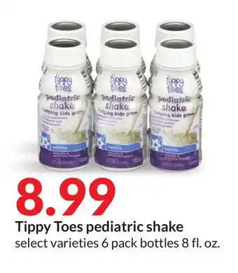 Hy-Vee Tippy toes pediatric shake offer