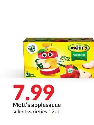 Hy-Vee Mott's applesauce offer