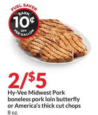Hy-Vee Hy-vee midwest pork boneless pork loin butterfly or america's thick cut chops offer
