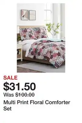 Belk Multi print floral comforter set offer