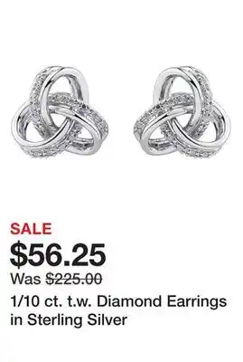Belk 1/10 ct. t.w. diamond earrings in sterling silver offer