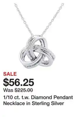 Belk 1/10 ct. t.w. diamond pendant necklace in sterling silver offer