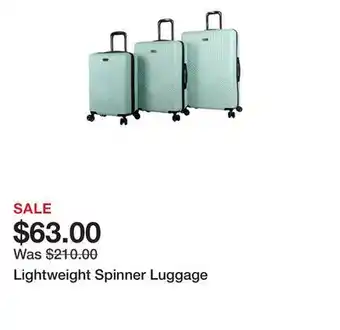 Belk Lightweight spinner luggage offer