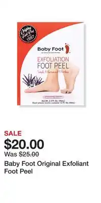 Ulta Beauty Baby foot original exfoliant foot peel offer