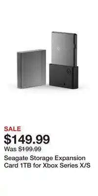 Game Stop Seagate storage expansion card 1tb for xbox series x/s offer