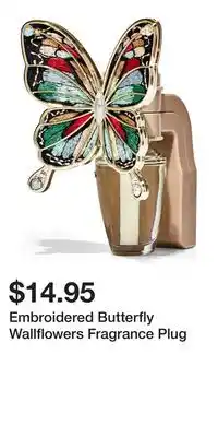 Bath & Body Works Embroidered butterfly wallflowers fragrance plug offer