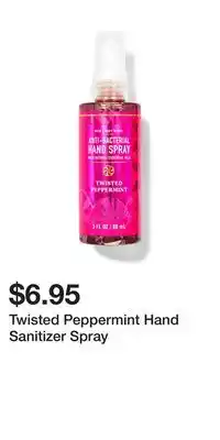 Bath & Body Works Twisted peppermint hand sanitizer spray offer