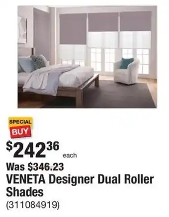 The Home Depot VENETA Designer Dual Roller Shades offer