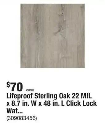 The Home Depot Lifeproof Sterling Oak 22 MIL x 8.7 in. W x 48 in. L Click Lock Wat... offer