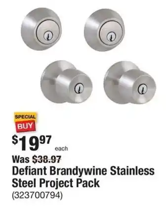 The Home Depot Defiant Brandywine Stainless Steel Project Pack offer