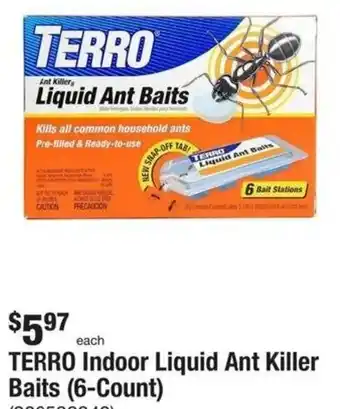 The Home Depot TERRO Indoor Liquid Ant Killer Baits (6-Count) offer