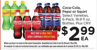 Food 4 Less Coca-cola, pepsi or squirt offer