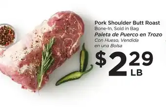 Food 4 Less Pork shoulder butt roast offer