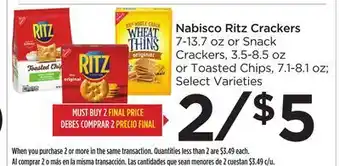 Food 4 Less Nabisco ritz crackers offer