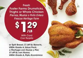 Ralphs Fresh foster farms drumsticks, thighs or whole chicken offer
