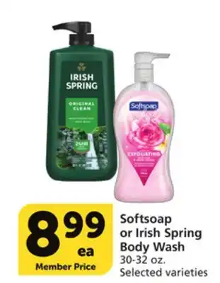 Albertsons Softsoap or irish spring body wash offer