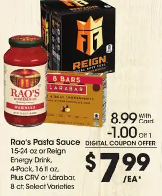 Ralphs Rao's pasta sauce offer