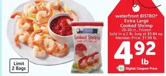 Albertsons Waterfront bistro extra large cooked shrimp offer