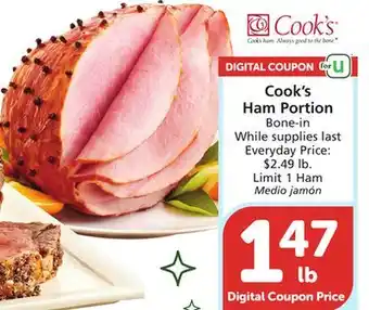 Albertsons Cook's ham portion offer