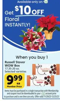 Albertsons Russell stover wow box offer