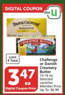 Albertsons Challenge or danish creamery butter offer