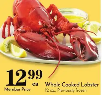 Pavilions Whole cooked lobster offer