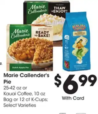 Ralphs Marie callender's pie offer