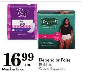 Pavilions Depend or poise offer