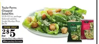 Pavilions Taylor farms chopped salad kits offer