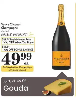 Pavilions Veuve clicquot champagne offer