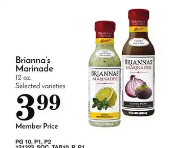 Pavilions Brianna's marinade offer