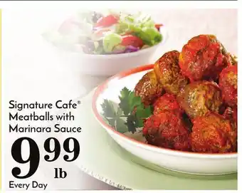 Pavilions Signature cafe meatballs with marinara sauce offer