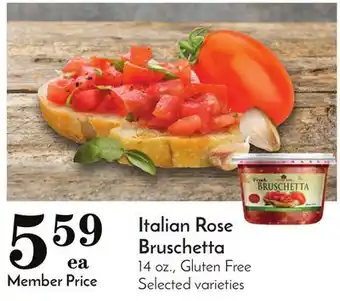 Pavilions Italian rose bruschetta offer
