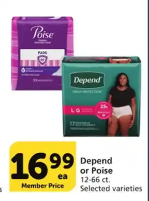 Vons Depend or poise offer