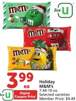 Vons Holiday m & m' s offer