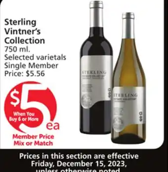 Vons Sterling vintner's collection offer