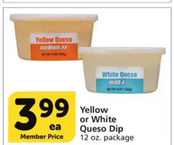 Vons Yellow or white queso dip offer