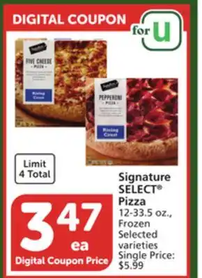 Vons Signature select pizza offer