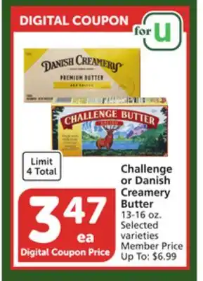 Vons Challenge or danish creamery butter offer