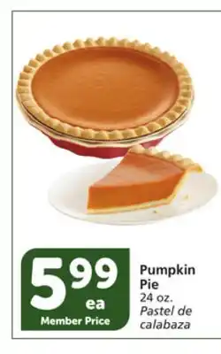 Vons Pumpkin pie offer