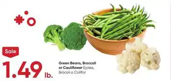 Stater Bros Green beans, broccoli or cauliflower offer