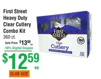 Smart & Final First street heavy duty clear cutlery combo kit offer